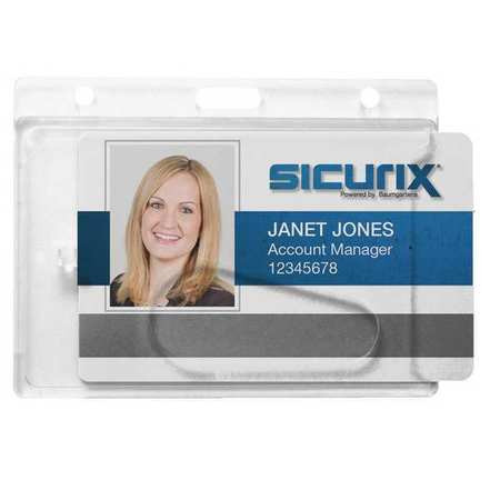 SICURIX BAU 68310 ID BADGE HOLDER HORIZONTAL PK100