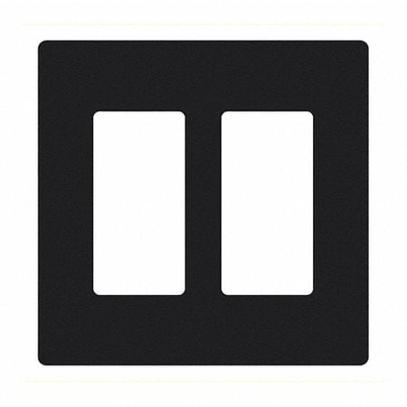 LUTRON CW-2-BL WALLPLATE 2-GANG DECORA BLACK