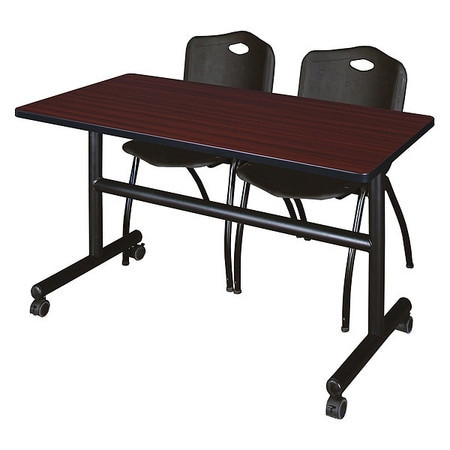 KOBE MKFT4830MH47BK FLIP TOP TABLE W/2 M STK CHAIRS 48 X30