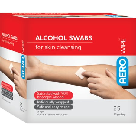 AEROWIPE AW7010 ALCOHOL WIPE X10
