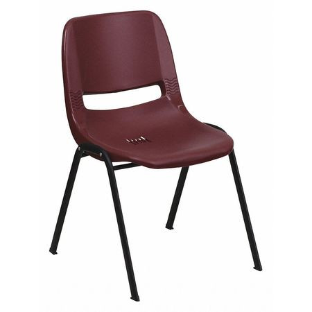 FLASH FURNITURE RUT-EO1-BY-GG STACK CHAIR PLASTIC BURGUNDY