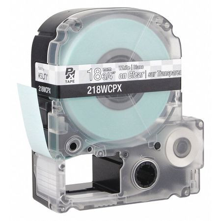 LABELWORKS PX 218WCPX WHITE INK/CLEAR TAPE 3/4 W