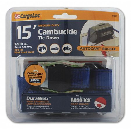 CARGOLOC 84037 CAMBUCKLE TIE DOWNS 1 X 15 FT.