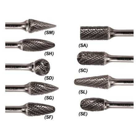 UNO S 01V055 SA-6, 5/8" CUT DIAM, 1/4" SHANK DIAM, TU