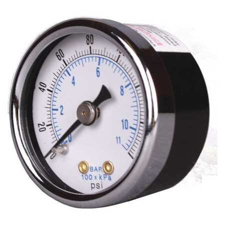 ARROW PNEUMATICS, INC. 1681 REGULATOR GAUGE 1-1/2 FACE 0-160 PSI