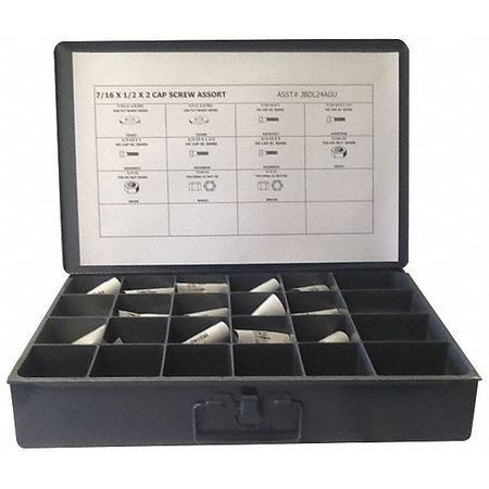 GRAINGER GLOBAL SOURCING JBDL24AGU FASTENER ASSORTMENT 235 PCS. 1 TO 2 L