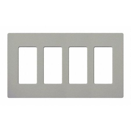 LUTRON CW-4-GR WALLPLATE 4-GANG DECORA GRAY