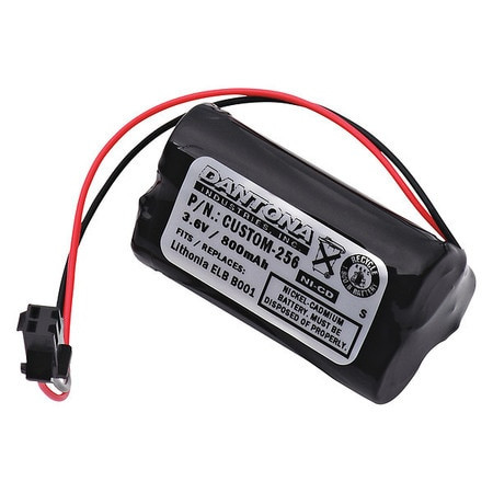 DANTONA INDUSTRIES CUSTOM-256 BATTERY 3.6V NICKEL CADMIUM DANTONA
