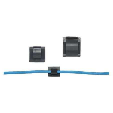 PANDUIT CORPORATION ACC38-A-C20 CABLE CLIP,0.38 IN BUNDLE,BLACK,PK100