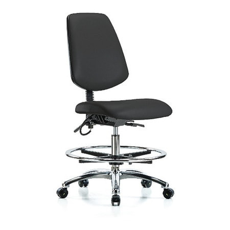 BLUE RIDGE ERGONOMICS BR-ESD-VMBCH-MB-CR-T0-A0-CF-EC-ESDBLK CLEANROOM TASK CHAIR UPHOLSTERED VINYL