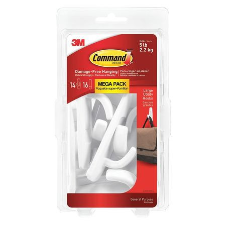COMMAND 17003-MPES UTILITY HOOK MEGA PACK,LARGE,PK12