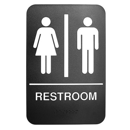 TABLECRAFT PRODUCTS COMPANY 695633 SIGN RESTROOM 6X9"