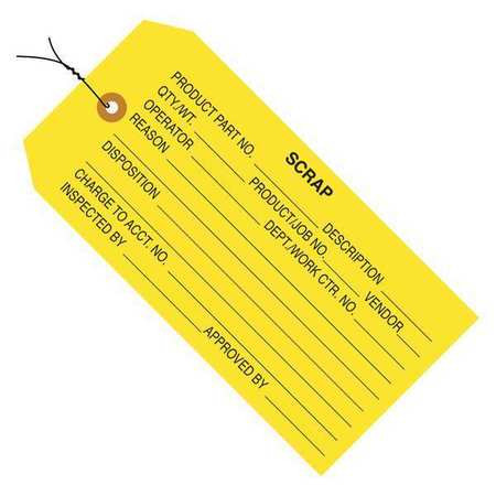 PARTNERS BRAND G20053 TAG WIRED SCRAP,4-3/4"X2-3/8",PK1000