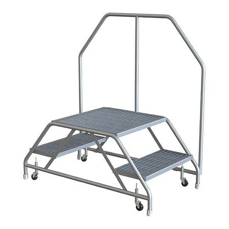 TRI-ARC MCTS2424A ROLLING STEP STOOL WITH HANDRAIL 2-STEP