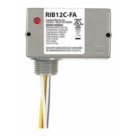 RIB RIB12C-FA ENCLSD RELAY 10A SPDT 12VAC/DC POLARIZED