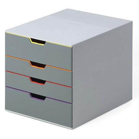 VARICOLOR 760427 DESKTOP STORAG 4 DRAWERE BOX GRAY/MULTI