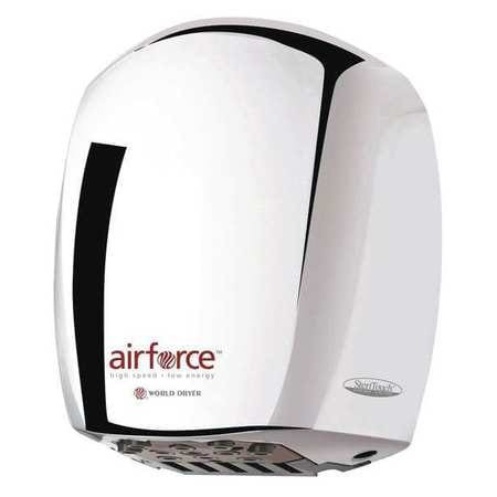 AIRFORCE J4-970A3 HAND DRYER,208-240V,BRITE CHROME