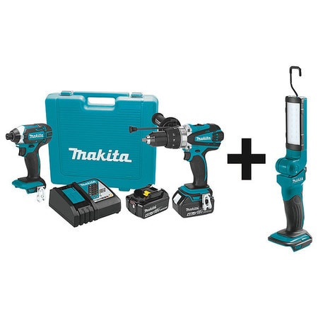 MAKITA XT263M + DML801 CORDLESS COMBINATION KIT,3 TOOLS,18V DC