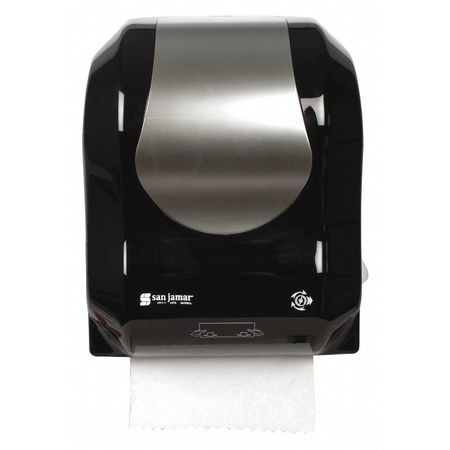 SAN JAMAR T7470BKSS TOWL DSPNSR HAND-FREE SUMMIT BLK/SS LOOK