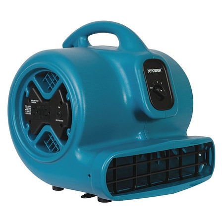 XPOWER X-600A BLUE AIR MOVER 1/3 HP GFCI POWER OUTLETS BLUE