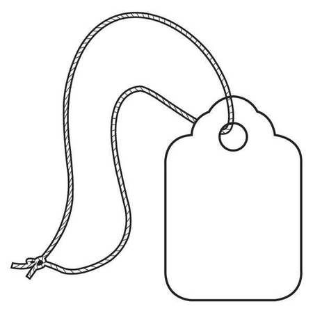 PARTNERS BRAND G26001 MERCH TAG,STRUNG,3/8X13/16",PK1000