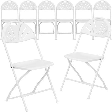 FLASH FURNITURE 8-LE-L-4-WHITE-GG WHITE PLASTIC FOLDING CHAIR PK8