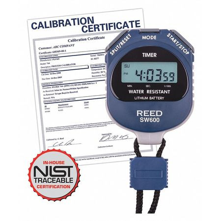 REED INSTRUMENTS SW600-NIST STOPWATCH DIGITAL NIST CERT