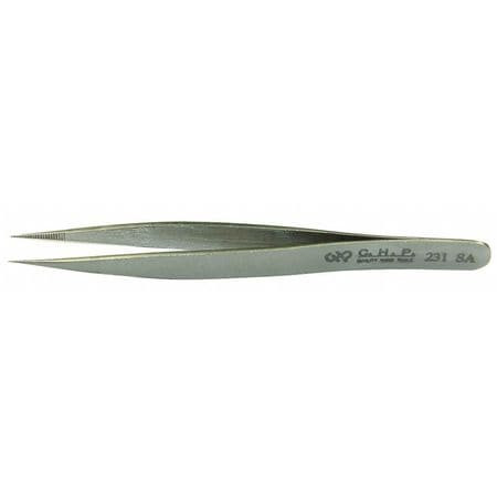 HAKKO 231-SA FINE POINT TWEEZER,SERATTED TIPS,120MM