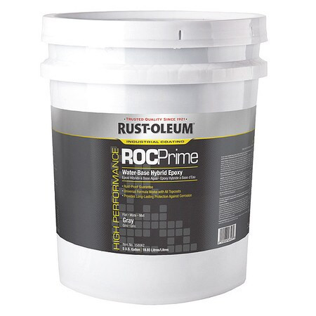 RUST-OLEUM 358062 PRIMER, ROC PRIME, 5 GAL, GRAY, FLAT, HI