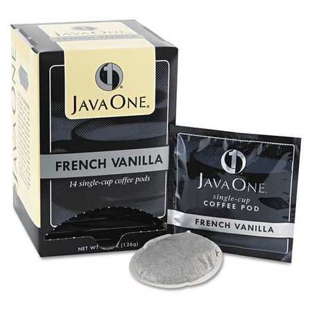 JAVA ONE 70406 COFFEE PODS,FRENCH VANILLA,PK14