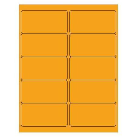 TAPE LOGIC LL178OR PACK OF (1000), 4" X 4" FLUORESCENT ORAN