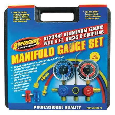 SUPERCOOL 37520-PC MECHANICAL MANIFOLD GAUGE SET TYPE AUTO
