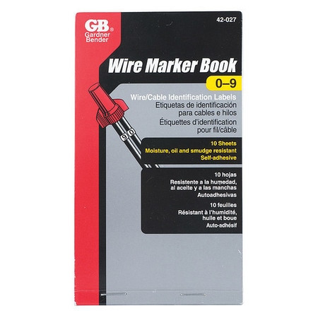 GARDNER BENDER 42-027 GARDNER BENDER 42-027 WIRE MARKER BOOKLE