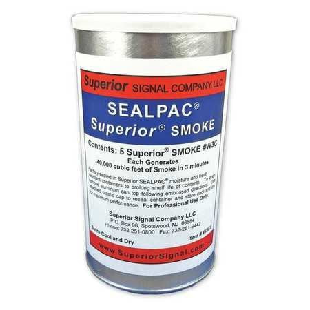 SUPERIOR SMOKE 3WCF SMOKE CANDLES,3 MIN.,PK5