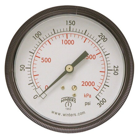 WINTERS INSTRUMENTS P9U901461UC PRESSURE GAUGE 3-1/2 DIAL SIZE BLACK