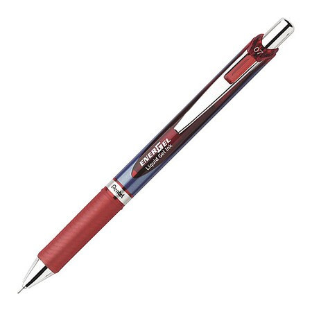 PENTEL BLN77B PEN,GEL,RTX,NEEDLE,0.7MM,RD