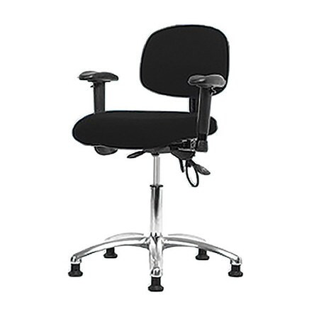 BLUE RIDGE ERGONOMICS BR-ESD-FDHCH-CR-T0-A1-EG-ESDBLK FABRIC ESD CHR,DESK,ARMS,GLIDES,BLK