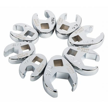 SUNEX TOOLS 9708 SAE CROWFOOT WRENCH SET,8 PCS.,3/8" DRVE