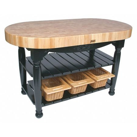 JOHN BOOS CU-HAR60-BK TABLE HARVEST BLACK 60 X30 X4