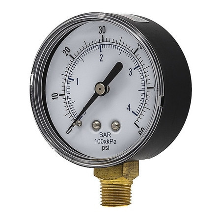 PIC GAUGES SEP-101D-254D-BSPT PRESSURE GAUGE NOMINAL 2-1/2 DIAL