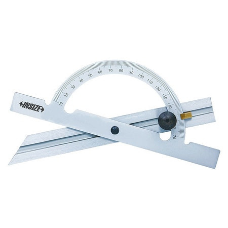 INSIZE 4797-100 PROTRACTOR,5-7/8" L,LCD,CARBON STEEL