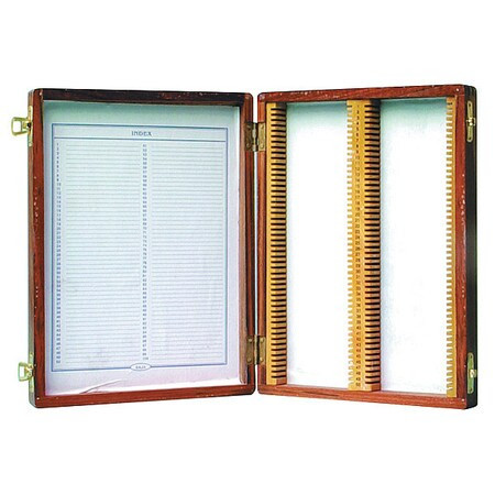UNITED SCIENTIFIC SUPPLIES WSB100 SLIDE STORAGE BOX,WOODEN,FOR 100 SLIDE