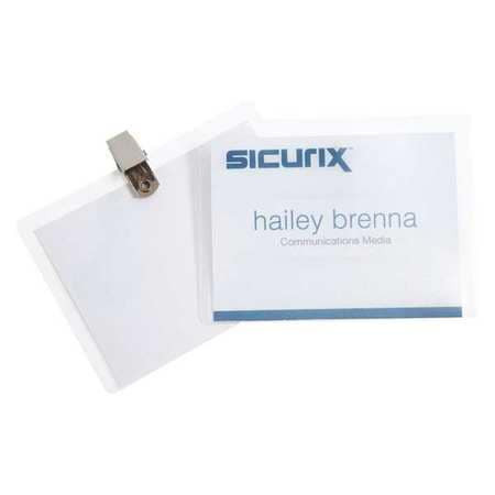 SICURIX BAU 67673 ID BADGE HOLDER KIT COLOR CLEAR PK50