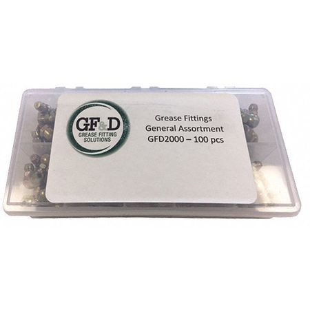 GF D SYSTEMS GFD2000 GENERAL GREASE FITTING ASSRTMNT 100 PCS.