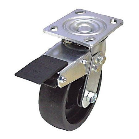 GRAINGER GLOBAL SOURCING P21S-PB060R-14-TB NSF-LISTED PLATE CASTER SWIVEL 700 LB.