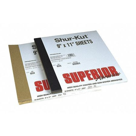 SUPERIOR ABRASIVES 12174 EMERY CLOTH SHEETS 9 X11 GRIT COARSE