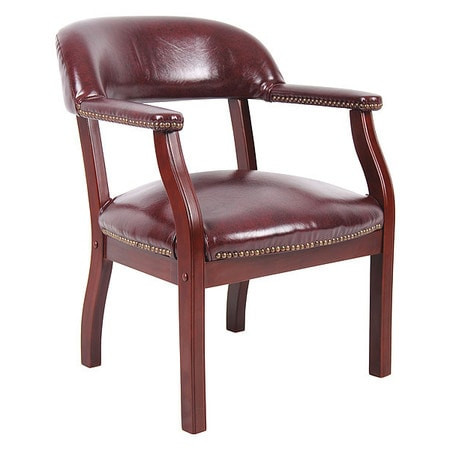 BOSS MFG CO B9540-BY BOSS CONFERENCE CHAIR WITH ARMS - VINYL 