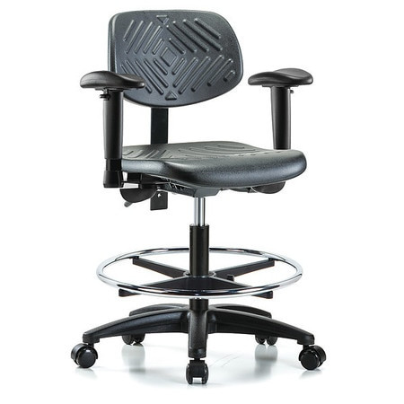 INSTOCK GRPMBCH-RG-CF-RCA1 CLEANROOM TASK CHAIR 300 LB CAP. PU