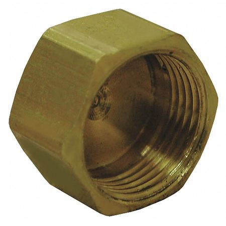 JONES STEPHENS C74001LF BRASS COMPRESSION CAP,LEAD FREE,1/4"