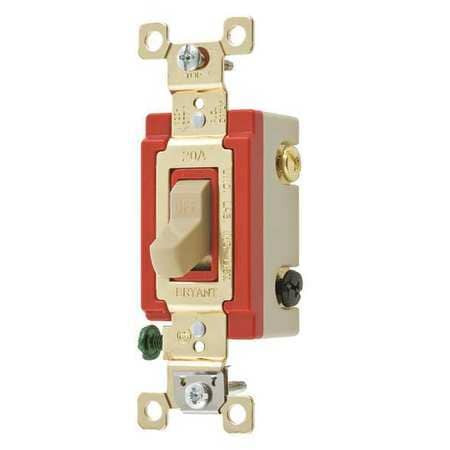 BRYANT 4903GLI WALL SWITCH IVORY 3-WAY SWITCH 1 TO 2 HP
